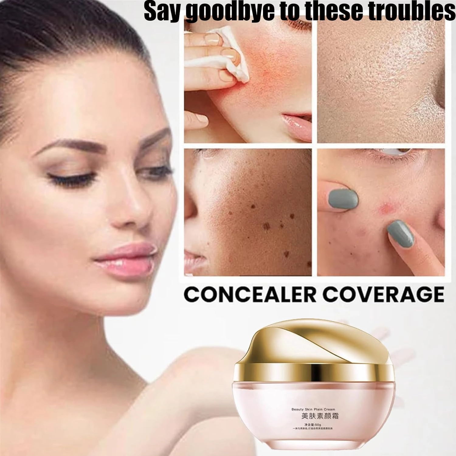Moisturizing Brightening Concealer Smooth Tone-Up Cream, Corrector Iluminador Hidratante Crema Tónica, Moisturizer Brightening Concealer Smooth (3)