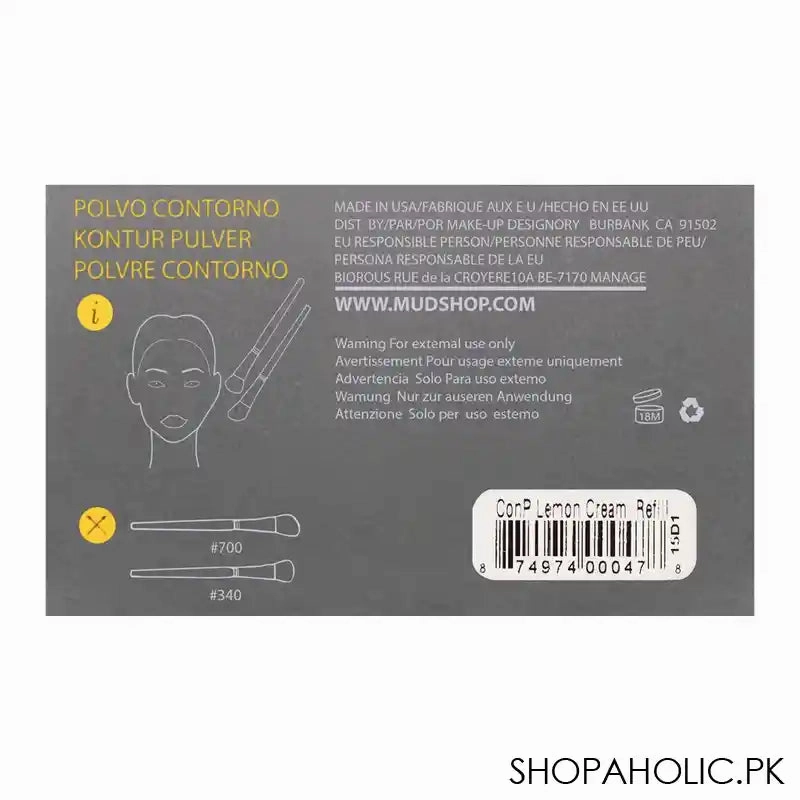 MUD Makeup Designory Contour & Highlighter Powder Refill, Lemon Cream