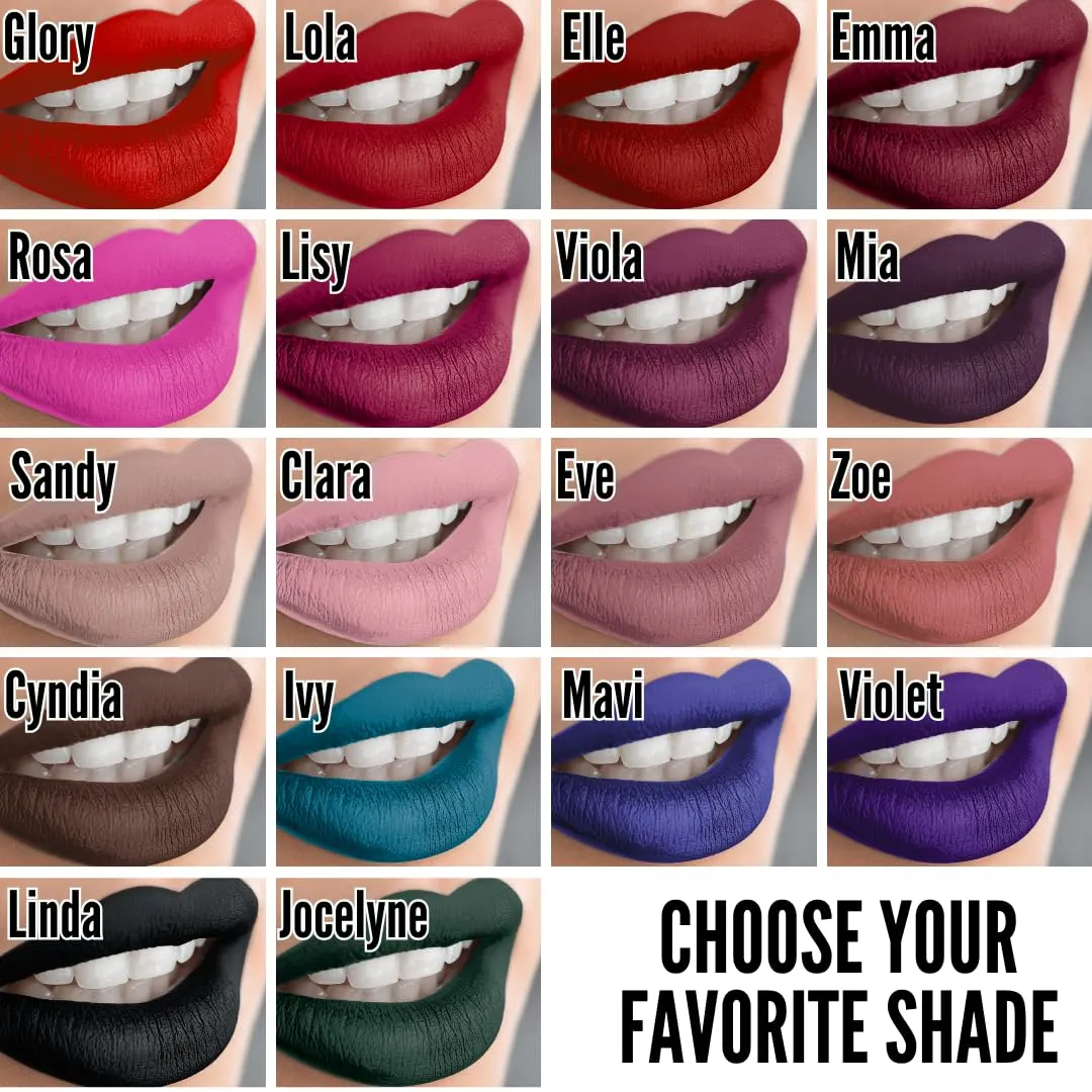 Mynena Teal Lip Stain Long-Lasting Waterproof | Lightweight Comfortable Non-Drying | High Pigment Intense Color Liquid Matte Lipstick | Paraben-Free Talc-Free Vegan & Cruelty-Free | Ivy