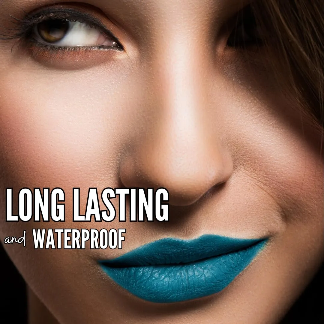 Mynena Teal Lip Stain Long-Lasting Waterproof | Lightweight Comfortable Non-Drying | High Pigment Intense Color Liquid Matte Lipstick | Paraben-Free Talc-Free Vegan & Cruelty-Free | Ivy