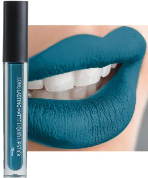 Mynena Teal Lip Stain Long-Lasting Waterproof | Lightweight Comfortable Non-Drying | High Pigment Intense Color Liquid Matte Lipstick | Paraben-Free Talc-Free Vegan & Cruelty-Free | Ivy