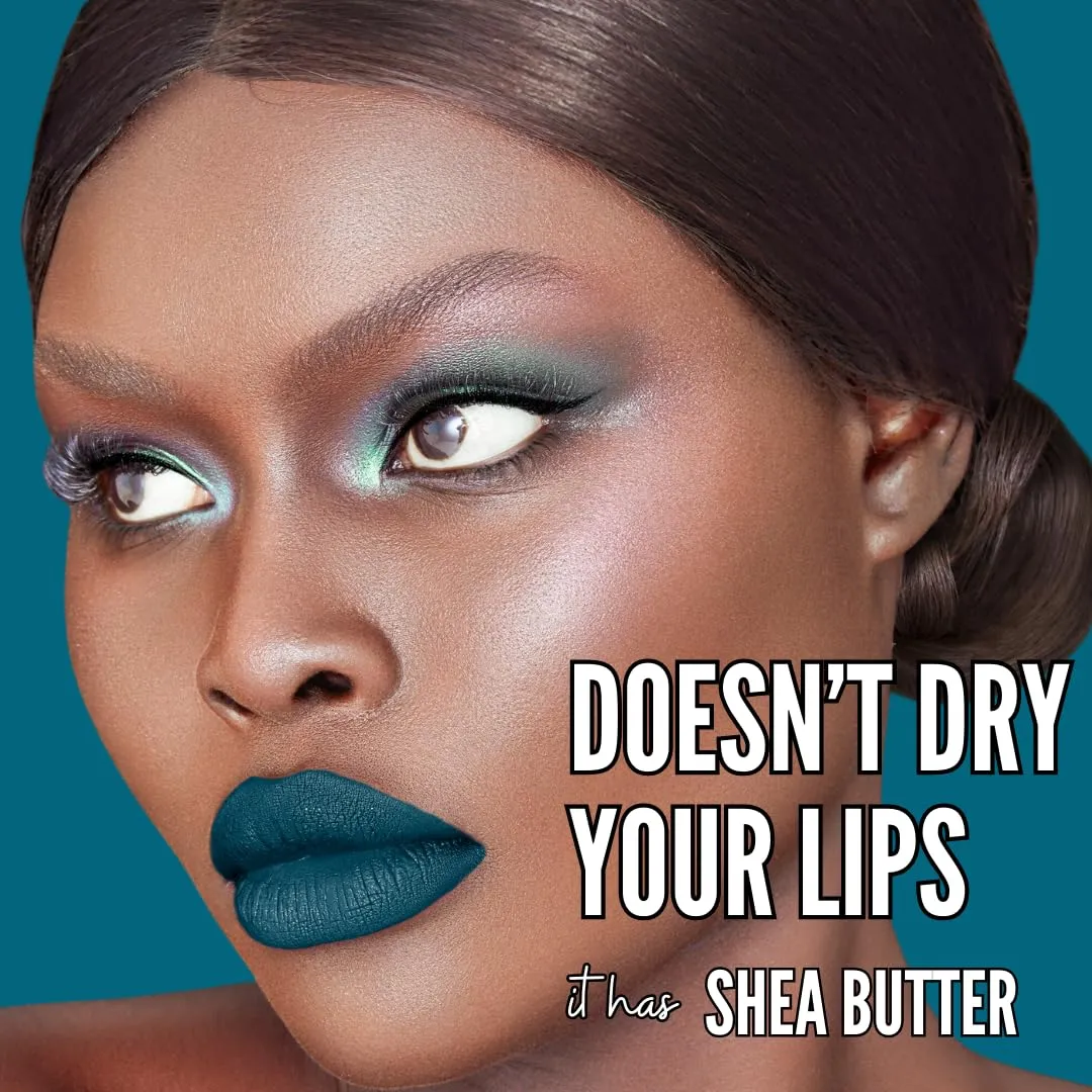 Mynena Teal Lip Stain Long-Lasting Waterproof | Lightweight Comfortable Non-Drying | High Pigment Intense Color Liquid Matte Lipstick | Paraben-Free Talc-Free Vegan & Cruelty-Free | Ivy