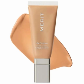 M𝔼RIT - The Uniform Tinted Mineral Sunscreen Broad Spectrum SPF 45, Fragrance Free, Non-Comedogenic, Lightweight, buildable, oil-free - Color: (18 - medium warm) - Size: (1.7 oz/50 mL)