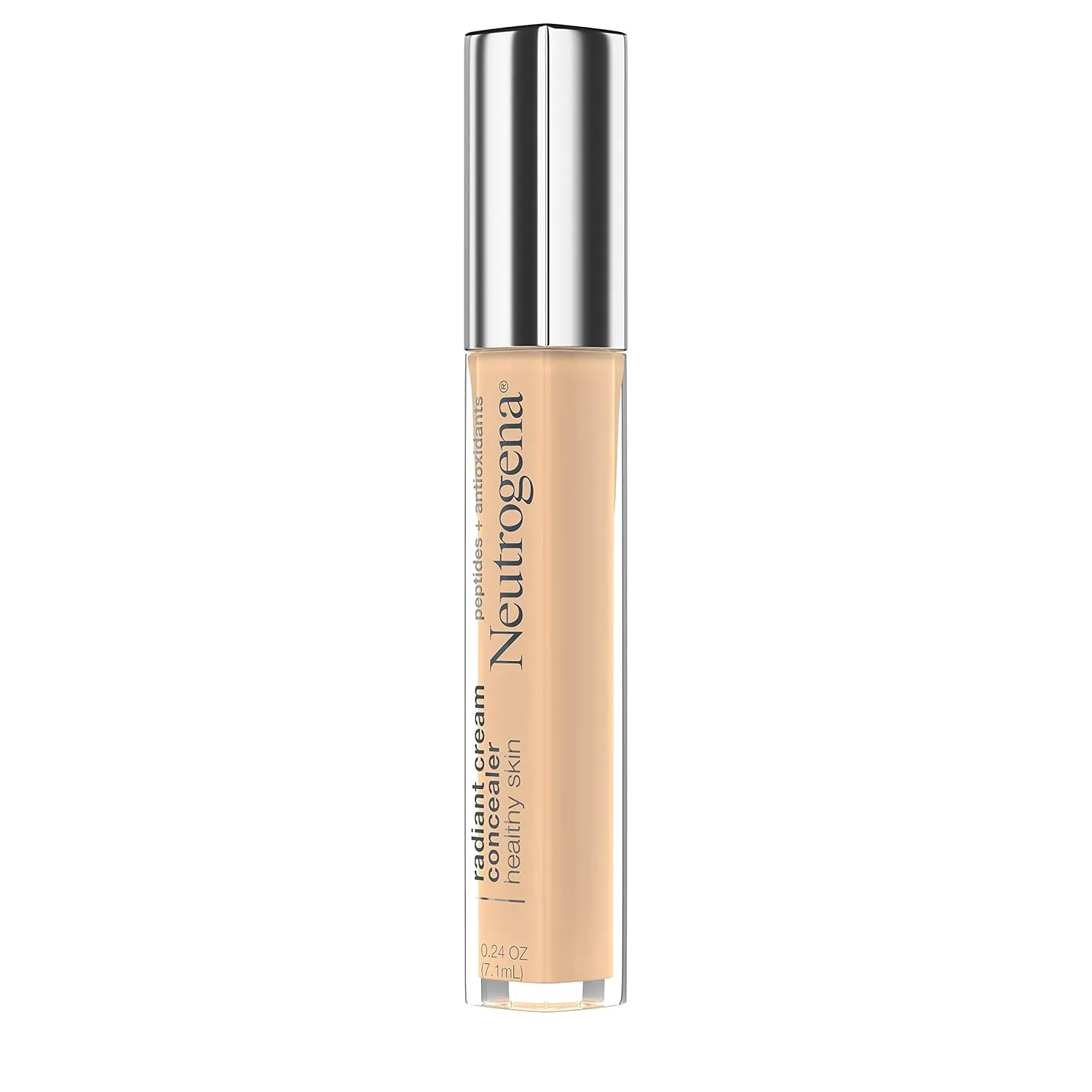 Neutrogena Healthy Skin Radiant Brightening Cream Concealer with Peptides & Vitamin E Antioxidant,Lightweight Perfecting Concealer,Non-Comedogenic,Bisque Light/Medium 02 neutral undertones,0.24 oz