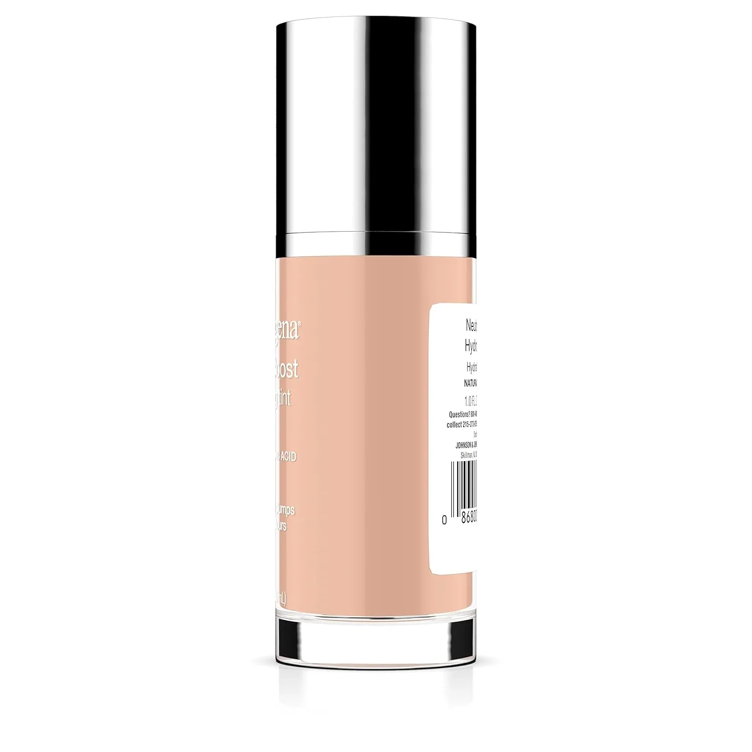 Neutrogena Hydro Boost Hydrating Tint with Hyaluronic Acid, Lightweight Water Gel Formula, Moisturizing, Oil-Free & Non-Comedogenic Liquid Foundation Makeup, 20 Natural Ivory, 1.0 fl. oz