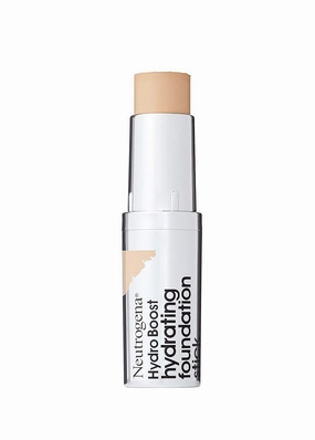 Neutrogena Hydro Boost Hydrating Foundation Stick with Hyaluronic Acid, Oil-Free & Non-Comedogenic Moisturizing Makeup for Smooth Coverage & Radiant-Looking Skin, Nude, 0.29 oz