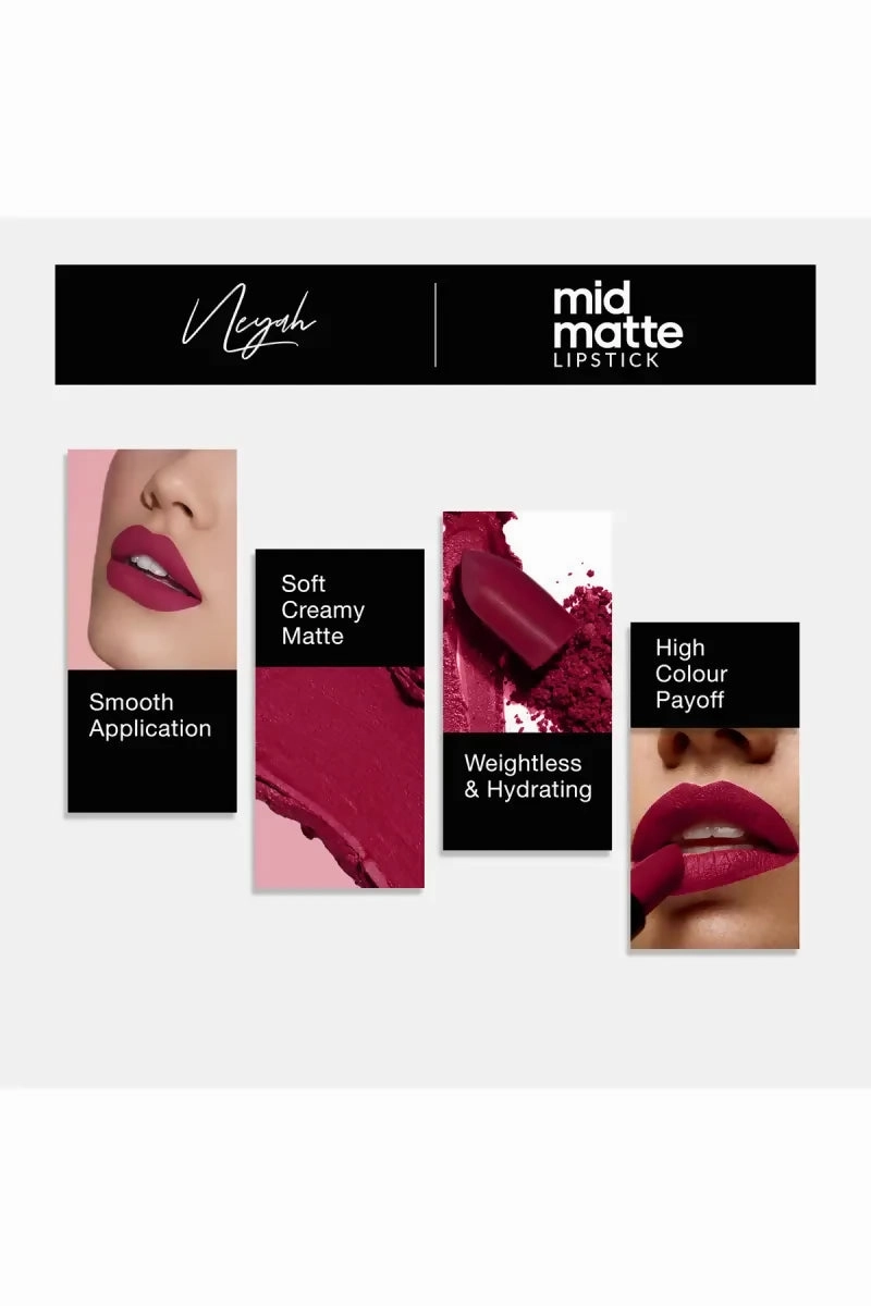 Neyah Mid Matte Lipstick 4gm (Bombshell)