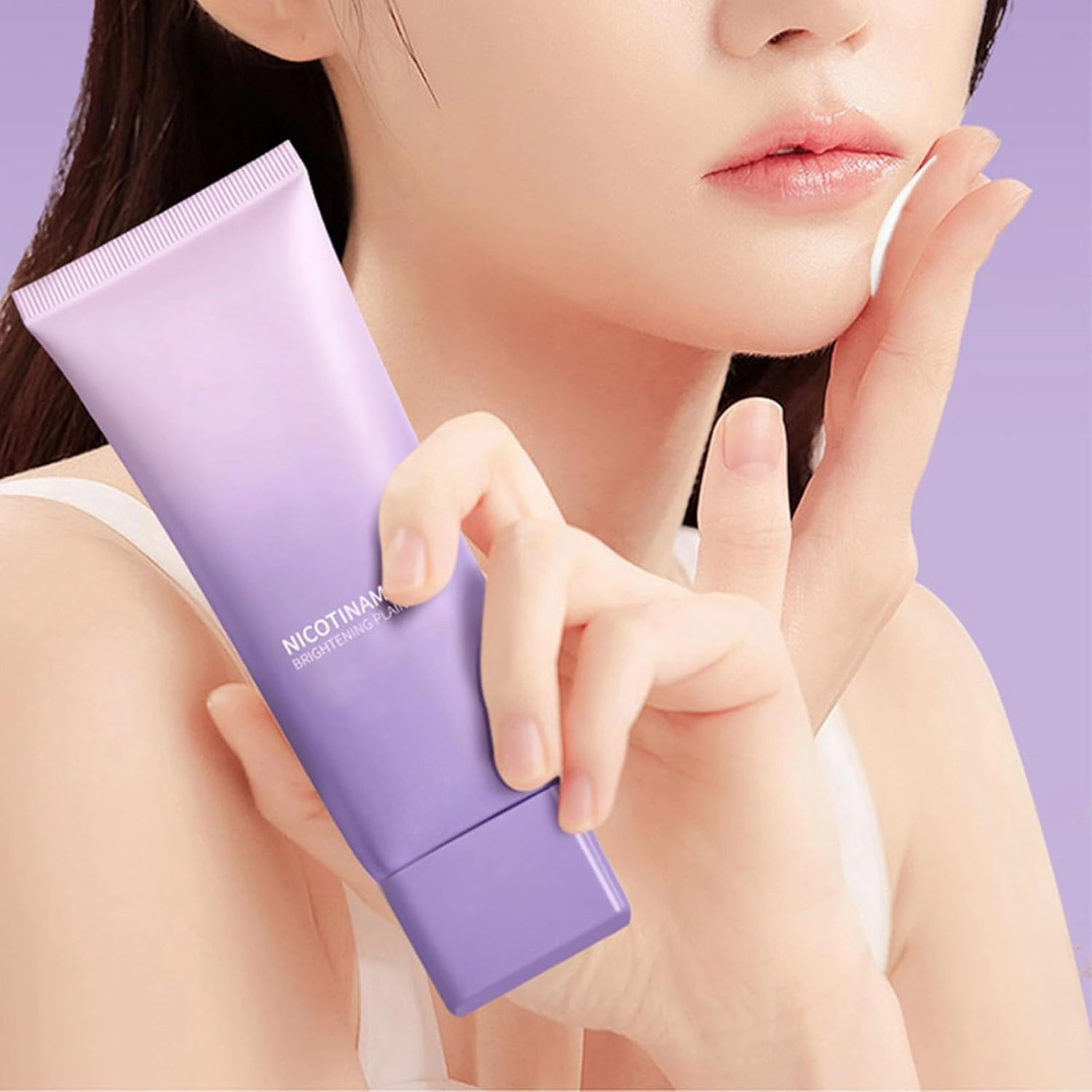 Niacinamide facial primer, brightening cream, smooth concealer, long-lasting makeup effect, suitable for all skin types