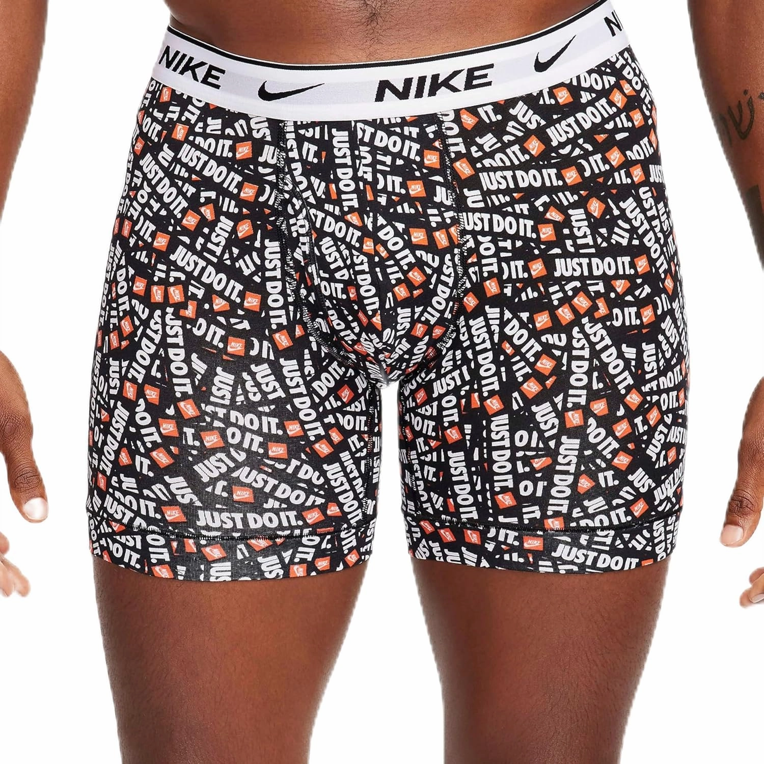 Nike Essential Cotton Stretch 3 pk Boxer Briefs, Multi JDI Print, XL