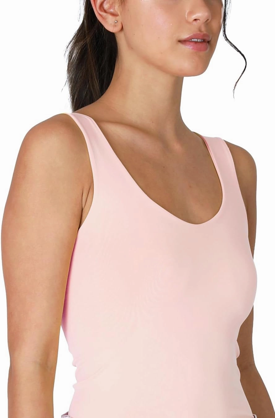 NIKIBIKI Women Seamless Clean Line Sweet Heart Tank Top, Made in U.S.A, One Size
