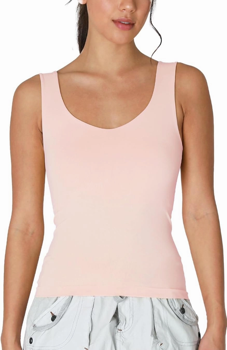 NIKIBIKI Women Seamless Clean Line Sweet Heart Tank Top, Made in U.S.A, One Size