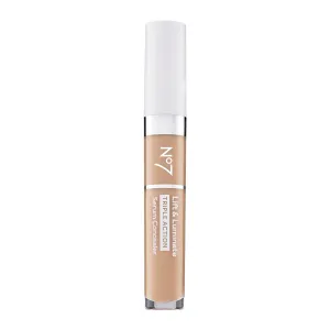 No7 Lift & Luminate Triple Action Serum Concealer - Light Medium - Anti Aging Liquid Concealer Makeup for Blemishes & Dark Circles - Medium to Full Coverage Concealer for Face (8ml)
