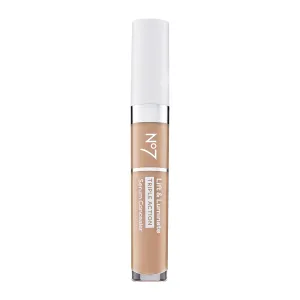 No7 Lift & Luminate Triple Action Serum Concealer - Medium - Anti Aging Liquid Concealer Makeup for Blemishes & Dark Circles - Medium to Full Coverage Concealer for Face (8ml)