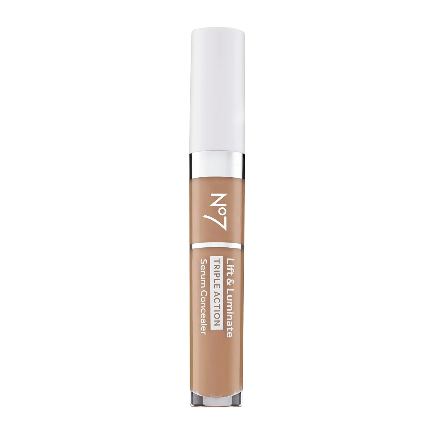 No7 Lift & Luminate Triple Action Serum Concealer - Truly Medium - Anti Aging Liquid Concealer Makeup for Blemishes & Dark Circles - Medium to Full Coverage Concealer for Face (8ml)