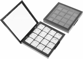 NOLITOY 2pcs Make-up Mixing Tray Empty Eyeshadow Tte Box Grid Diy Cosmetic Palette for Eye Powder Blush Organizer