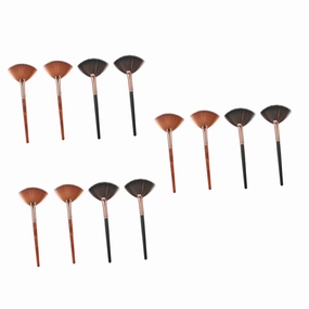 NOLITOY 3sets Highlighter Brush Makeup Long Handle Blush Brush for Powder Application Professional Tools 4pcs*3