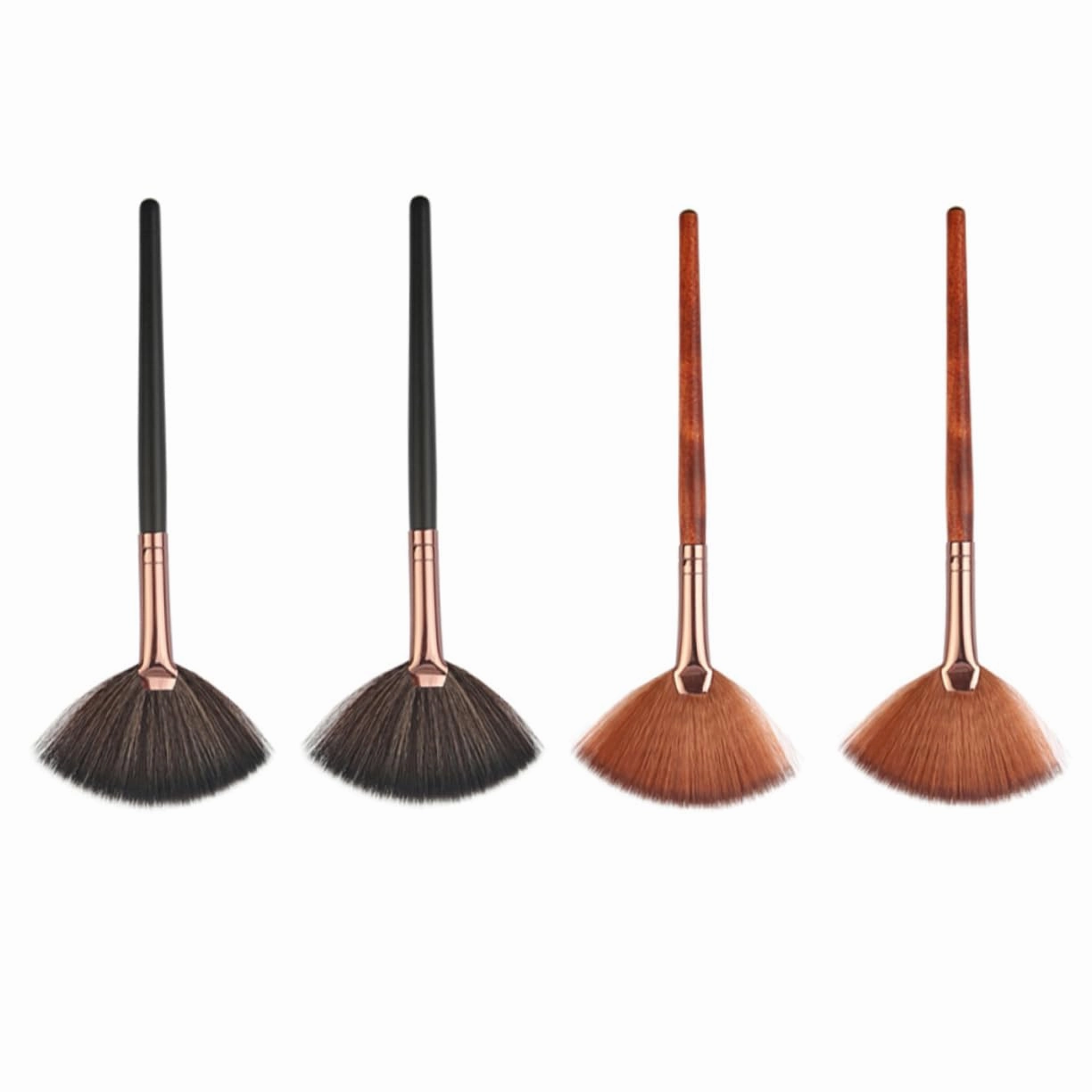 NOLITOY 3sets Highlighter Brush Makeup Long Handle Blush Brush for Powder Application Professional Tools 4pcs*3
