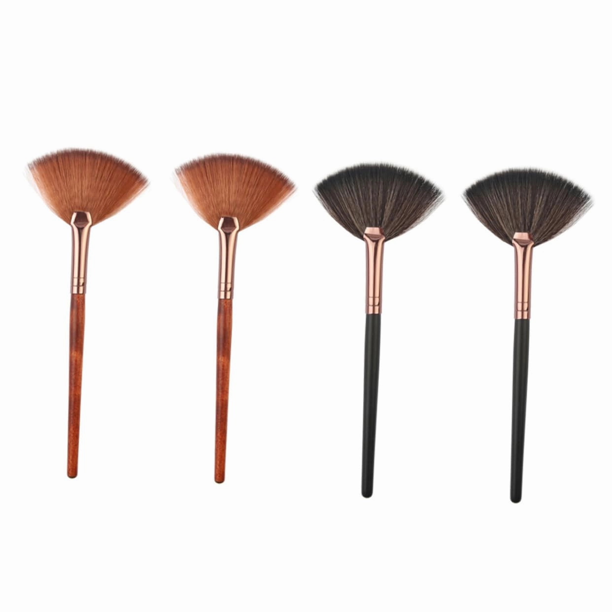 NOLITOY 3sets Highlighter Brush Makeup Long Handle Blush Brush for Powder Application Professional Tools 4pcs*3