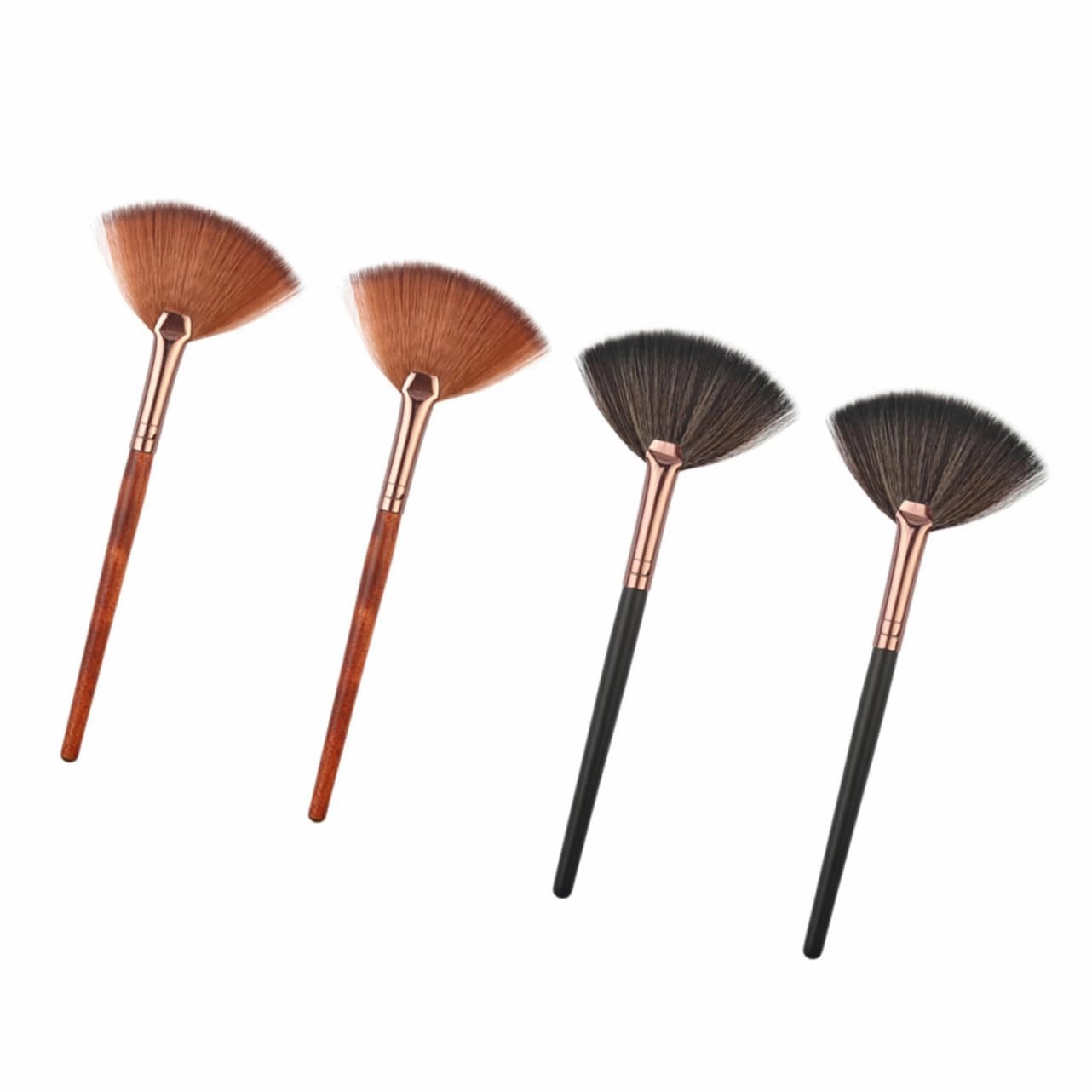 NOLITOY 3sets Highlighter Brush Makeup Long Handle Blush Brush for Powder Application Professional Tools 4pcs*3
