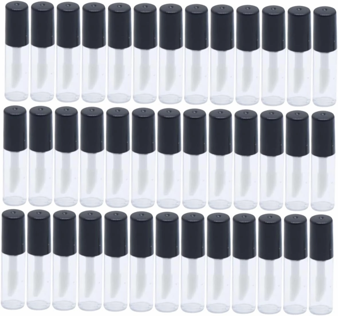 NOLITOY 50pcs Lip Balm Tubes Lip Balm Bottles Lip Gloss Containers with Wand Empty Lip Gloss Balm Tube Lip Gloss Case Tube Clear Mini Lip Gloss Tubes Clear Lipglosses Lipstick Tube Eyelash