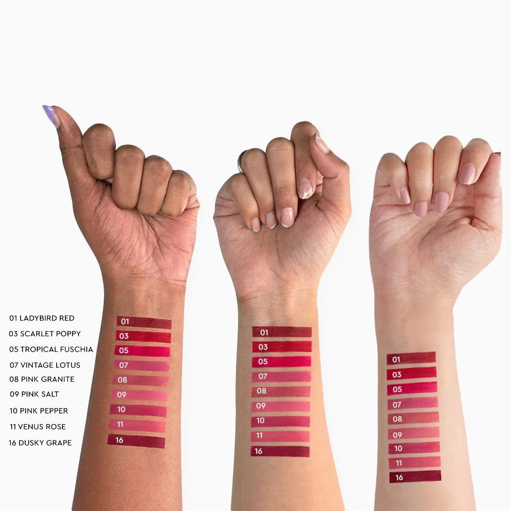 Non-Stop Airy Matte Liquid Lipstick - Vintage Lotus | Transferproof I Waterproof lipstick Long Lasting I Apricot & Avocado Oil | 100% Vegan | 5ml | No Parabens, No Toxins
