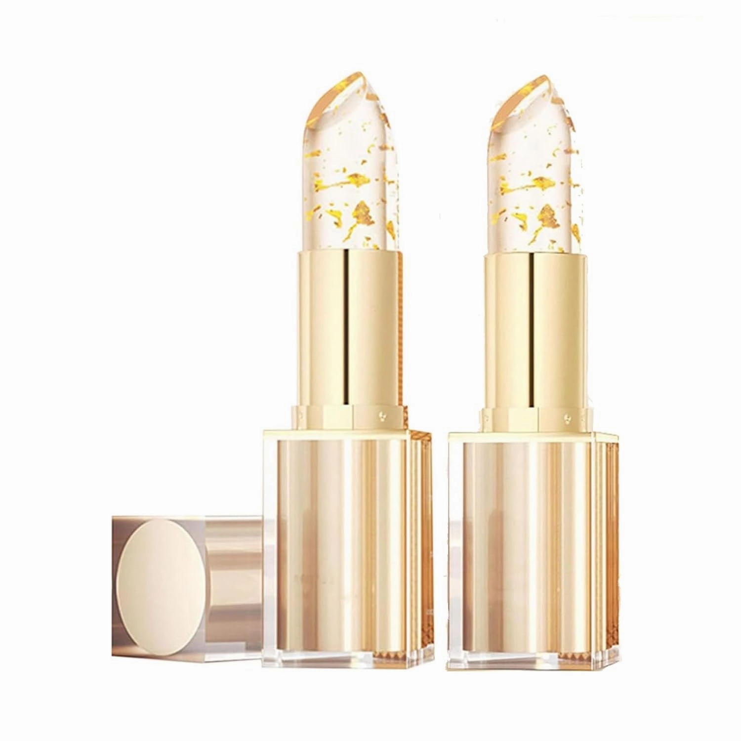 Novealcrbe Mood Lipstick Color, Color Changing 𝗟𝗶𝗽𝘀𝘁𝗶𝗰𝗸 Gold Foil For Women, Novealcrbe Mood Lipstick Color Changing Long Lasting 24 Hours, Moisturizing Glossy Shine Lip Gloss (2pcs)