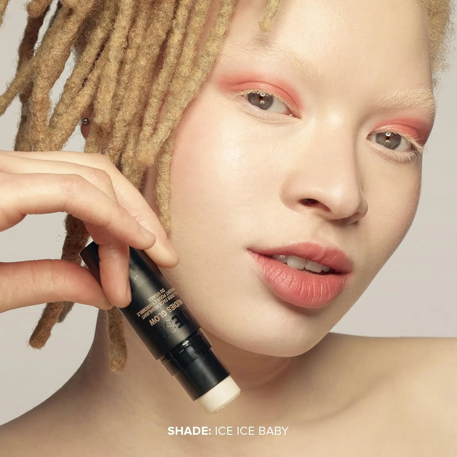 Nudestix Nudies Glow Cream Highlighter Bronze   Glow 3-in-1 All Over Face Colour for Eyes, Cheeks, Lips w/Blending Brush