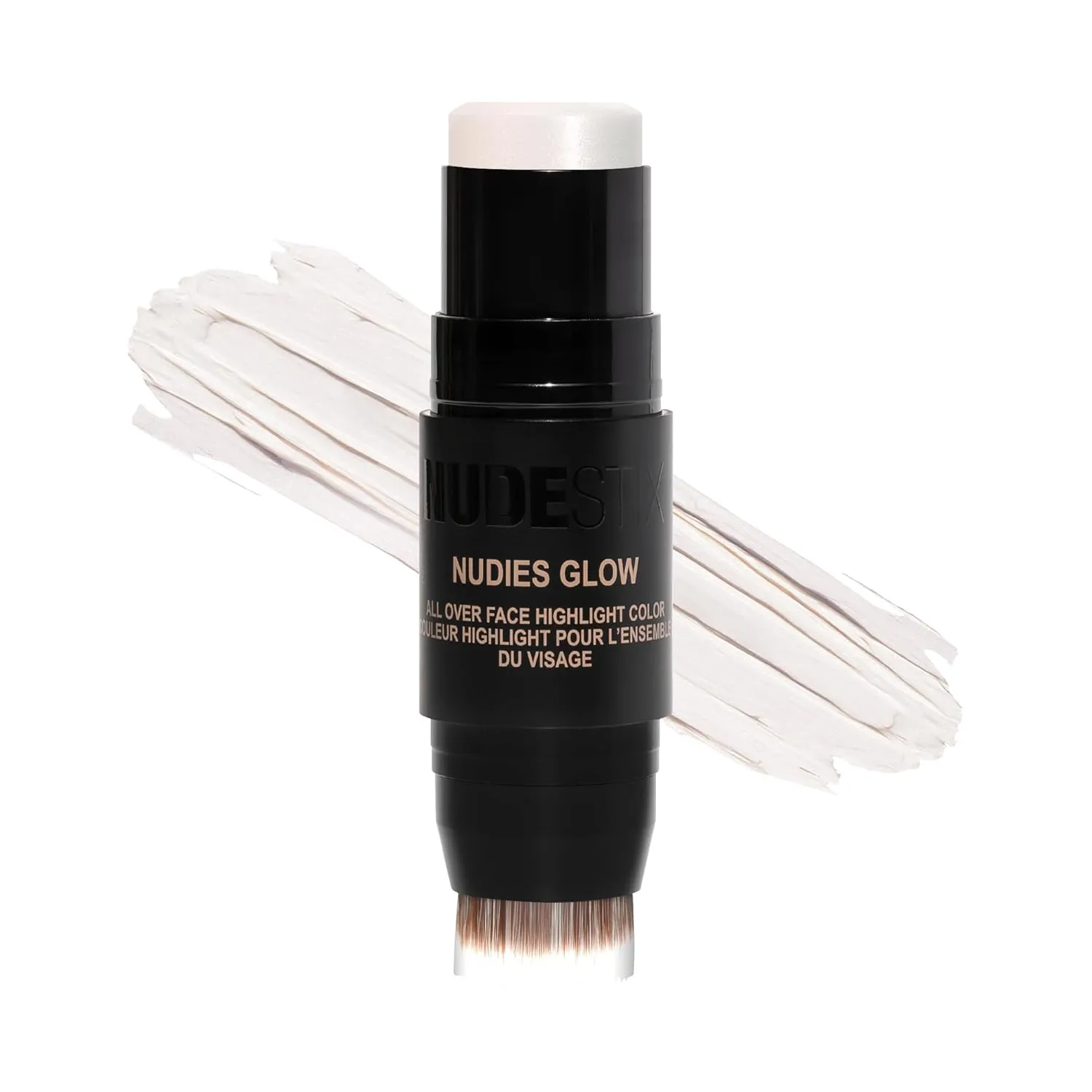 Nudestix Nudies Glow Cream Highlighter Bronze   Glow 3-in-1 All Over Face Colour for Eyes, Cheeks, Lips w/Blending Brush