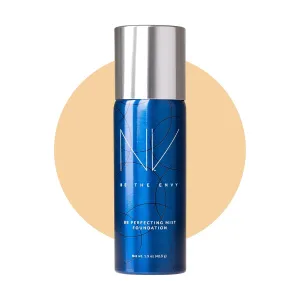 NV BB Perfecting Mist Foundation Buildable Coverage Professional Airbrush Makeup with Plant-based Stem Cell Polypeptides, Vitamins A, D, E and Aloe, 1.5 ounces, Warm Sand