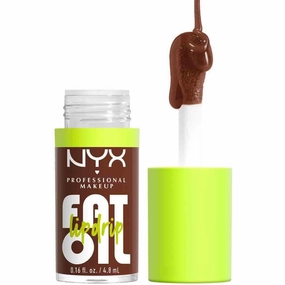NYX PROFESSIONAL MAKEUP Fat Oil Lip Drip, Moisturizing, Shiny, Vegan Tinted Lip Gloss, Non-Sticky Finish, 12H Hydration, Squalane, Raspberry and Cloudberry Oils - Newsfeed (Rose Nude)