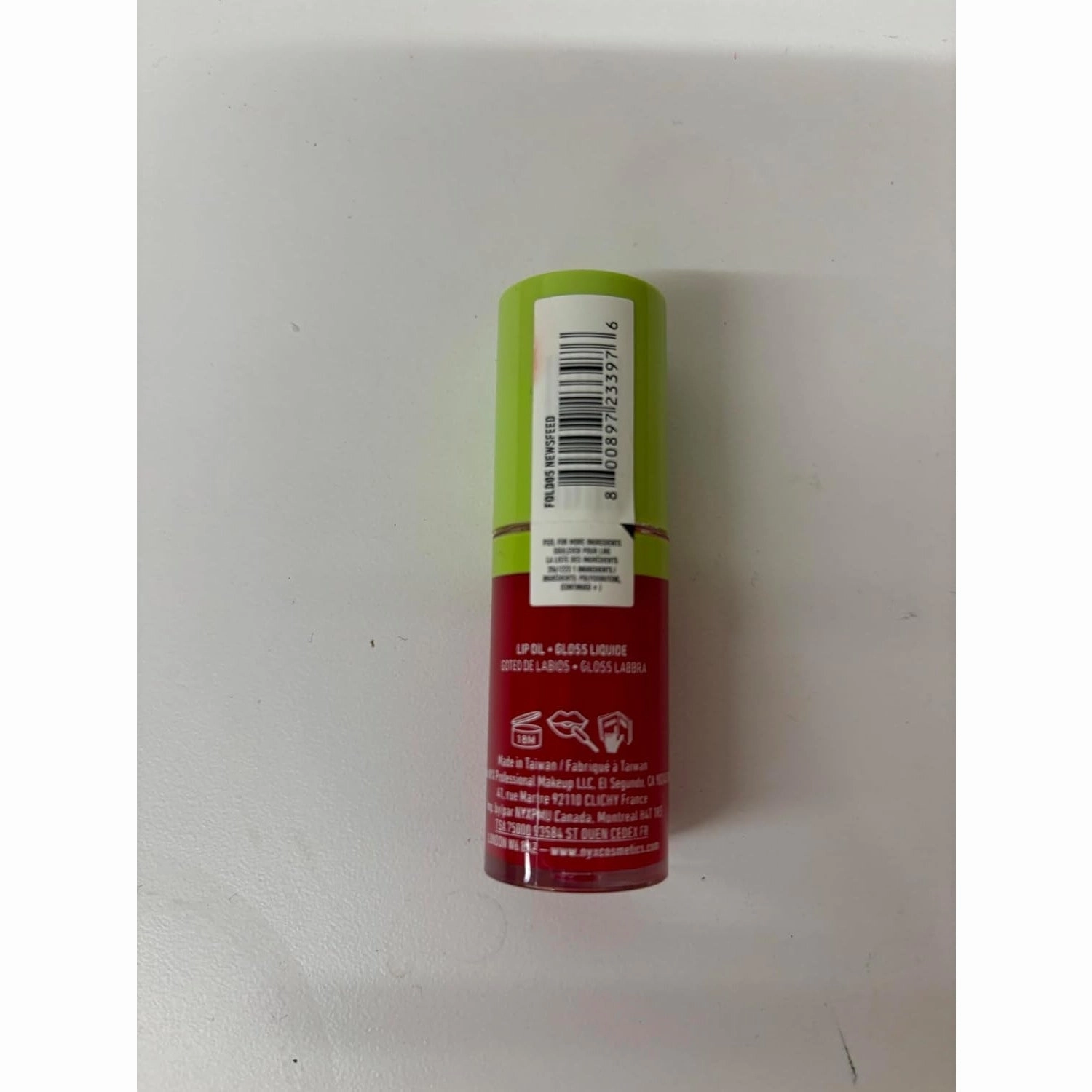 NYX PROFESSIONAL MAKEUP Fat Oil Lip Drip, Moisturizing, Shiny, Vegan Tinted Lip Gloss, Non-Sticky Finish, 12H Hydration, Squalane, Raspberry and Cloudberry Oils - Newsfeed (Rose Nude)