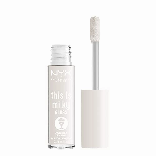 NYX PROFESSIONAL MAKEUP This Is Milky Gloss, Lip Gloss with 12 Hour Hydration, Vegan - Coquito Shake (Milky Clear)