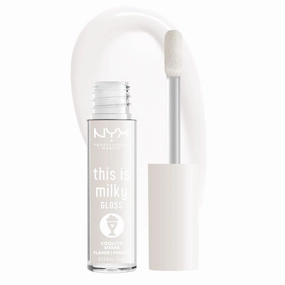 NYX PROFESSIONAL MAKEUP This Is Milky Gloss, Lip Gloss with 12 Hour Hydration, Vegan - Coquito Shake (Milky Clear)