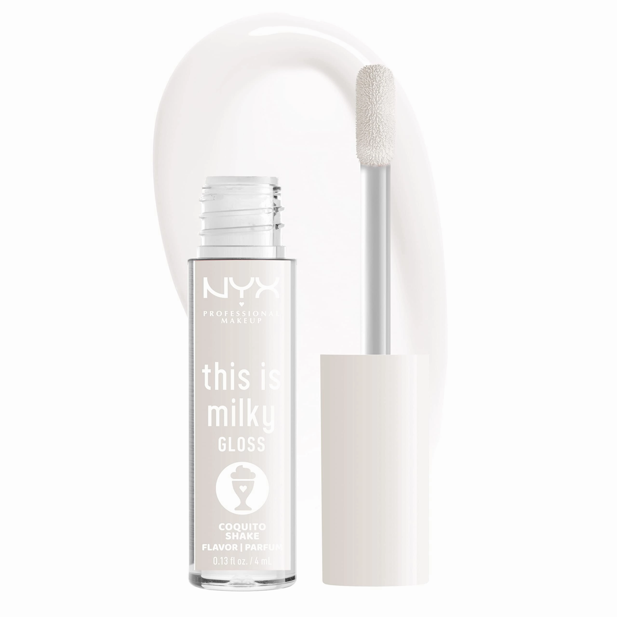 NYX PROFESSIONAL MAKEUP This Is Milky Gloss, Lip Gloss with 12 Hour Hydration, Vegan - Coquito Shake (Milky Clear)