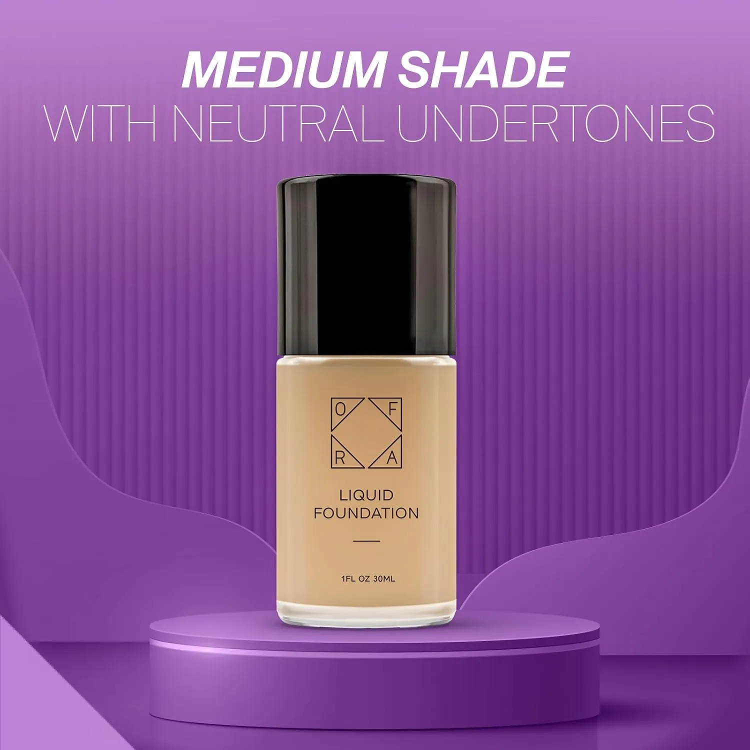 OFRA Liquid Foundation with Spatula - Long-Lasting, Dewy, Lightweight, and Buildable Full Coverage Foundation Makeup - 1oz/30ml - Bare, a Medium Shade with Neutral Undertones