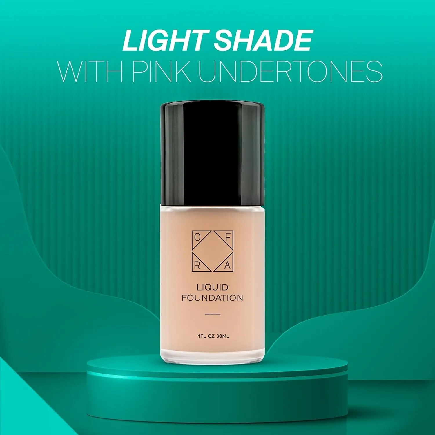 OFRA Liquid Foundation with Spatula - Long-Lasting, Dewy, Lightweight, and Buildable Full Coverage Foundation Makeup - 1oz/30ml - Nude, a Light Shade with Pink Tones