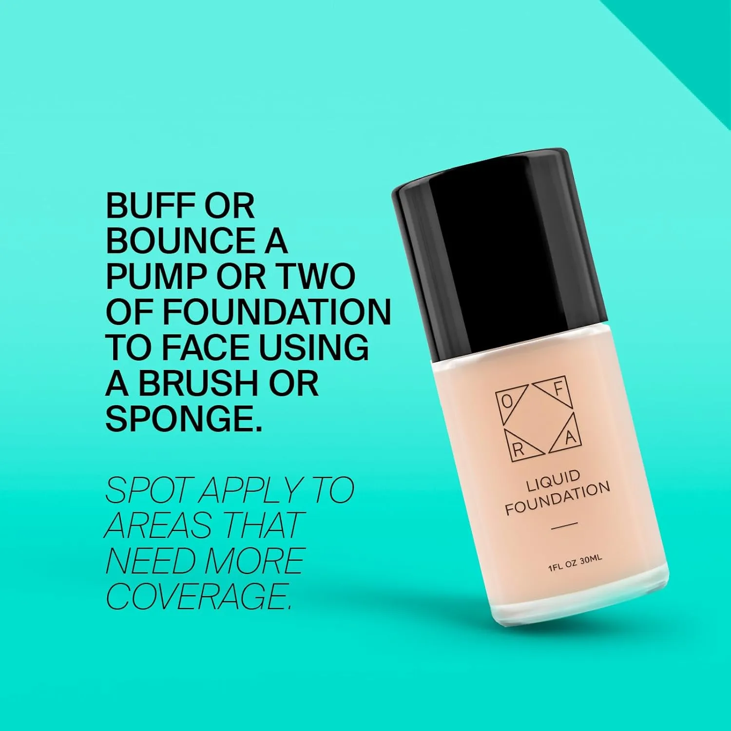 OFRA Liquid Foundation with Spatula - Long-Lasting, Dewy, Lightweight, and Buildable Full Coverage Foundation Makeup - 1oz/30ml - Nude, a Light Shade with Pink Tones