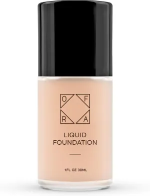 OFRA Liquid Foundation with Spatula - Long-Lasting, Dewy, Lightweight, and Buildable Full Coverage Foundation Makeup - 1oz/30ml - Nude, a Light Shade with Pink Tones