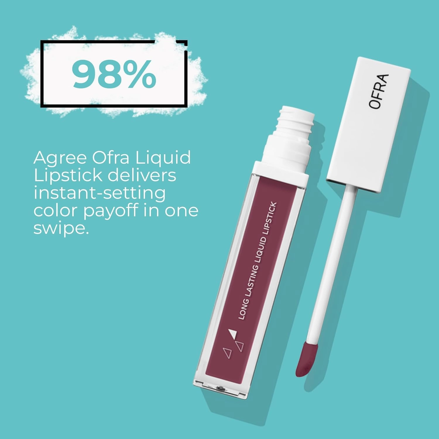 Ofra Charmed Liquid Lipstick - Pink Matte with Mauve Undertones - Long Lasting, Soft Creamy Formula