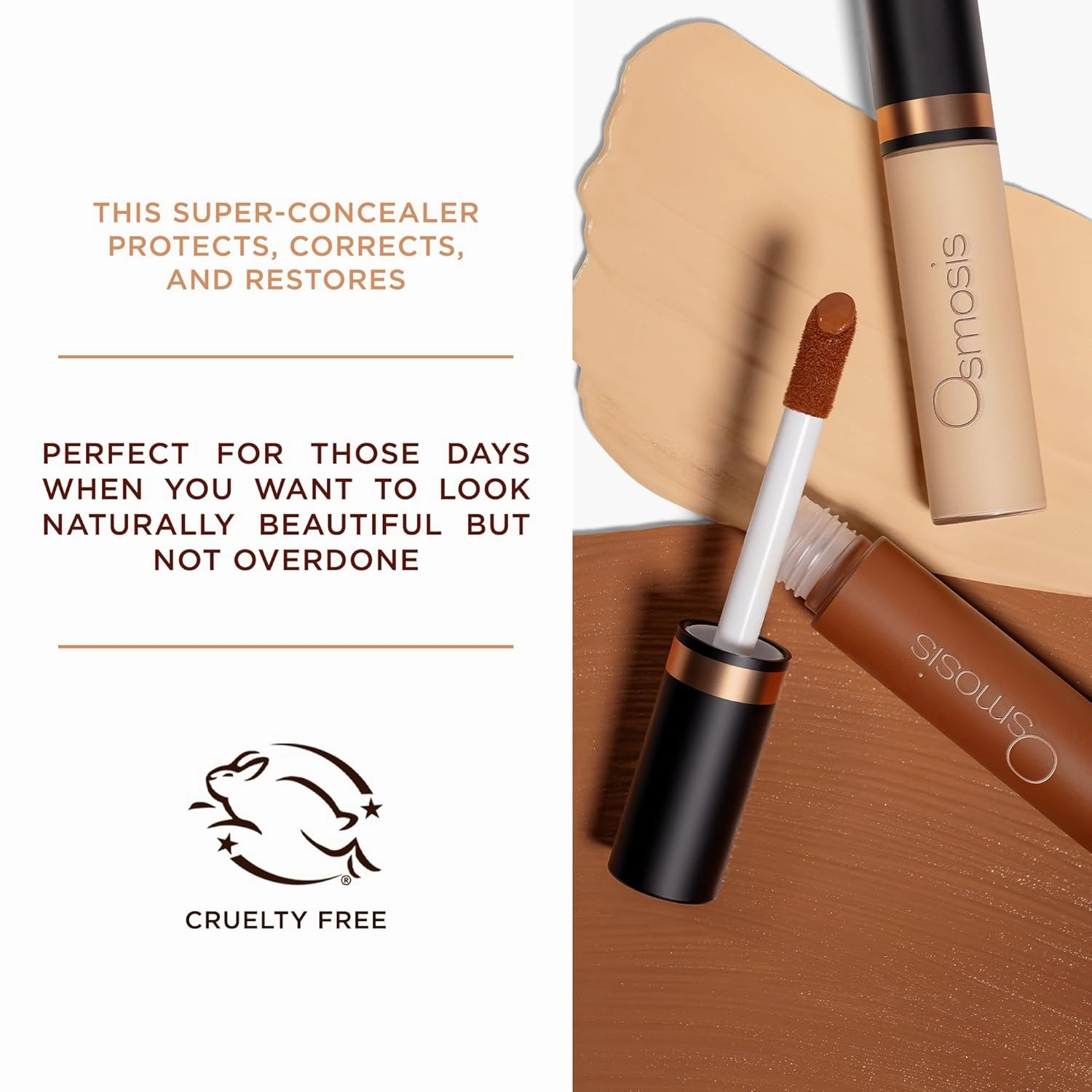 Osmosis Flawless Concealer, Lightweight, Medium To Full Coverage, Conceals, Corrects, Covers, Hydrates, Natural Matte Finish, 10 Shades, 0.47 Fl Oz