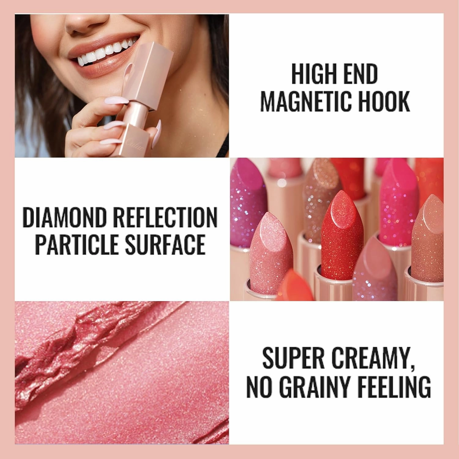 Oulac Moisture Red Lipstick Set 3PCS - Infinity High Shine Finish, Hydrating Vegan Lipstick Infused with Damask Rose Oil for All-Day Comfort, Gluten-Free, PG02 PG14 D03