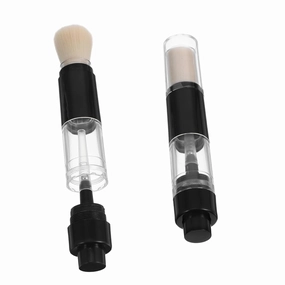 PartyKindom 2 Pcs Reusable Press-type Makeup Brush for Travel Pressed Powder Brush Blush and Highlighter