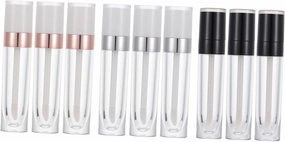 PartyKindom 9Pcs Refillable Lip Gloss Container Leak Lip Color Tube for Makeup Travel and Daily Use Durable Bottles and Balm
