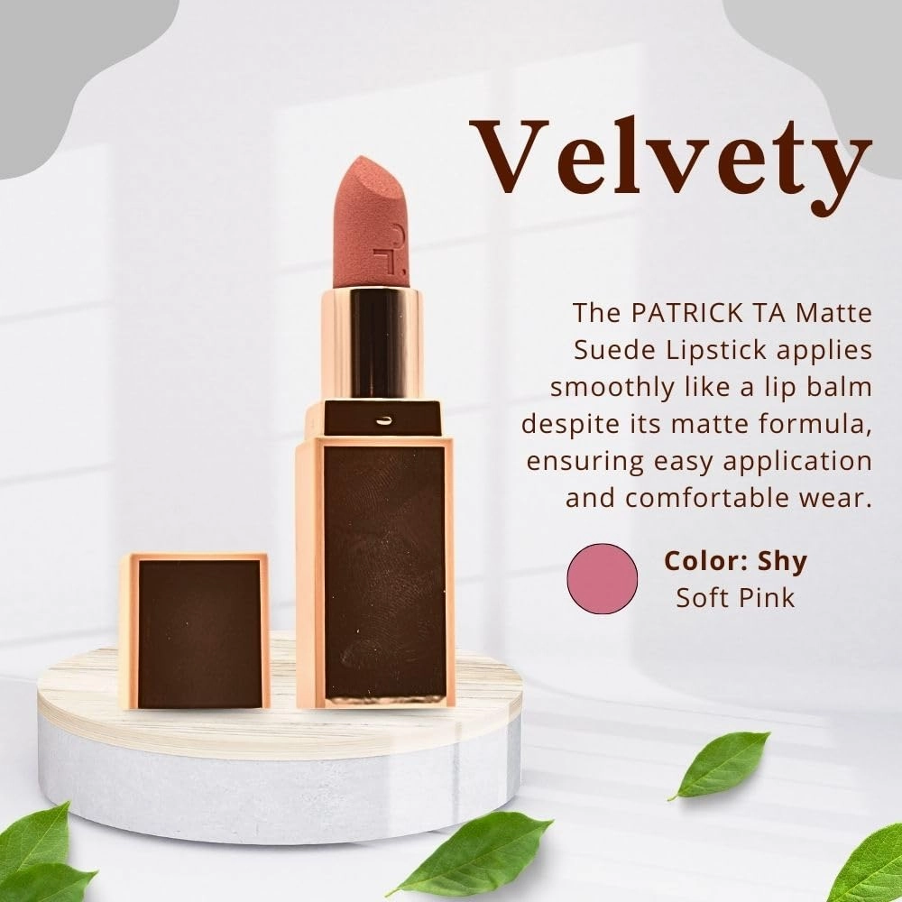 PATRICK TA Matte Suede Lipstick - Shy - Soft Pink