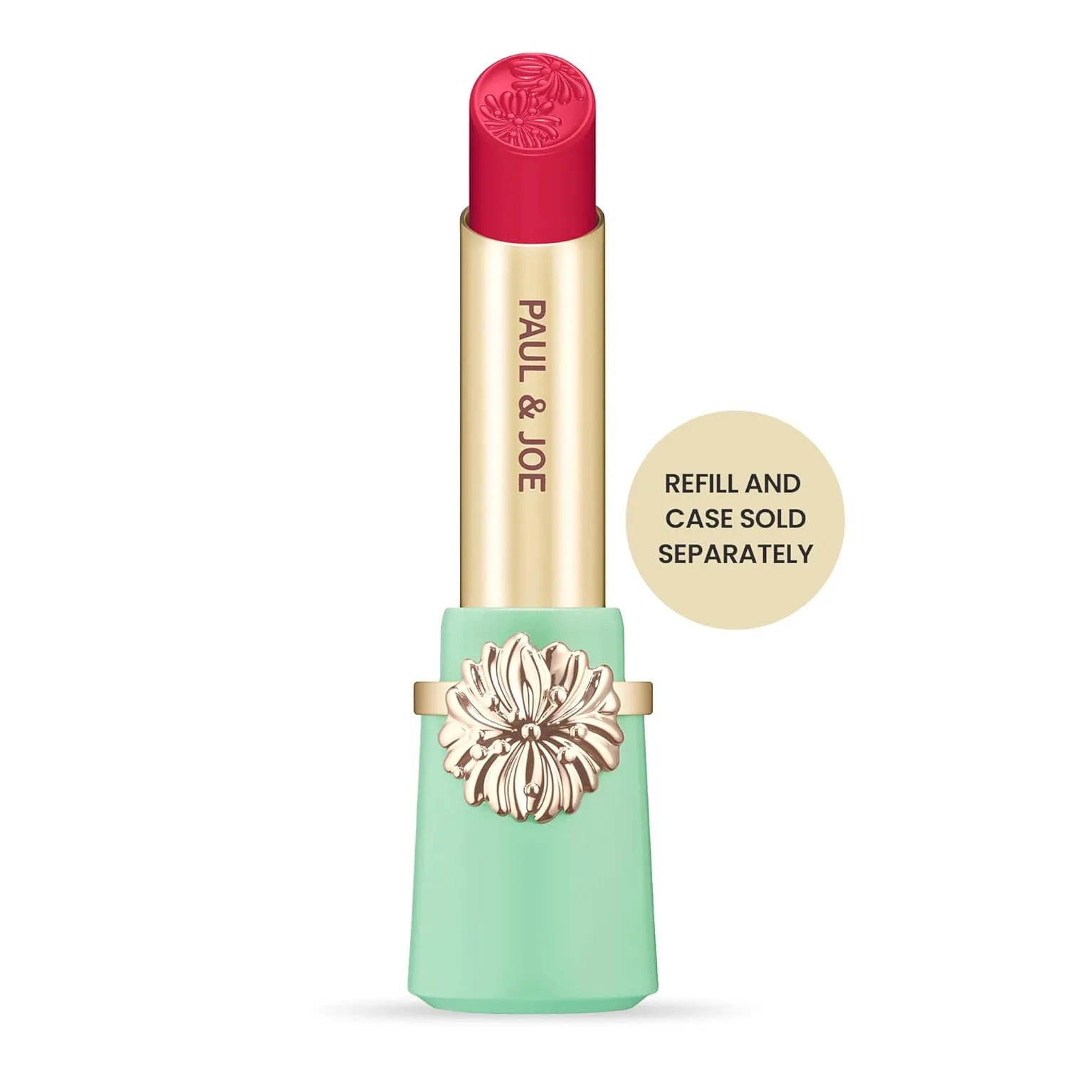 Paul & Joe Moisturizing Lipstick Refill Only, Case Sold Separately, Long Lasting Lipstick for Highly-Pigmented Lip Color, 01 Raspberry Tea - Cute and Cheerful Raspberry Pink Lip Stick, 0.10 oz