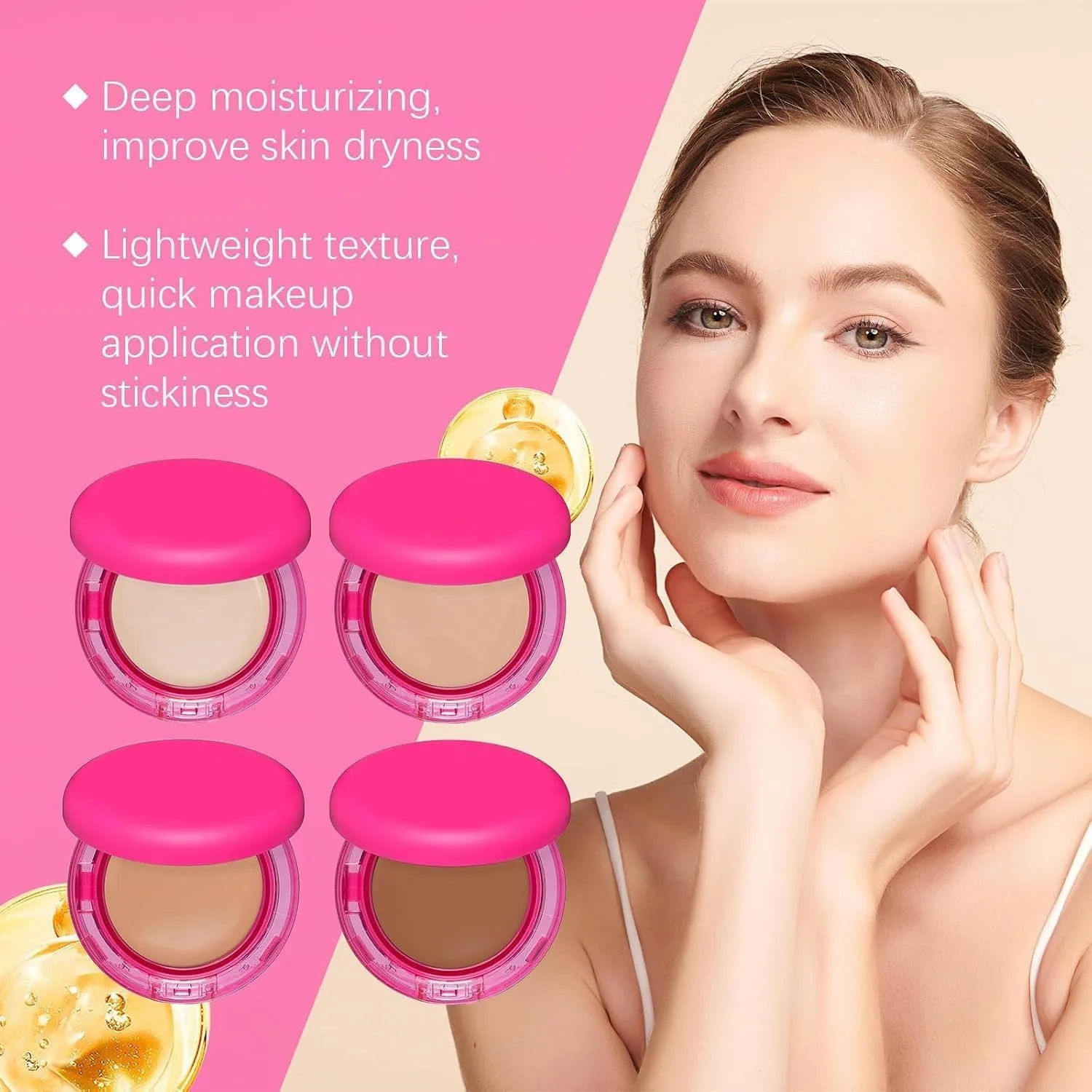 Peptide Bounce Foundation for Mature Skin: Hydrating Age-Defying Balm Foundation with Natural Satin Finish Buildable Coverage Lightweight & Vegan Makeup for All Skin Types (natural, 20g)