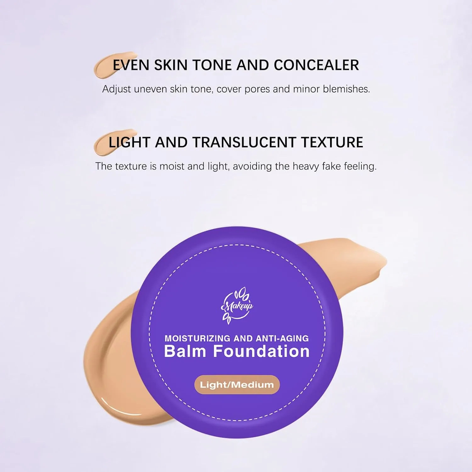 Peptide Bounce Foundation for Mature Skin | Hydrating Age-Defying Foundation, Buildable Medium Coverage, Blurs Fine Lines & Smooths Texture, Vegan Formula, Long-Lasting Satin Finish (light/medium)
