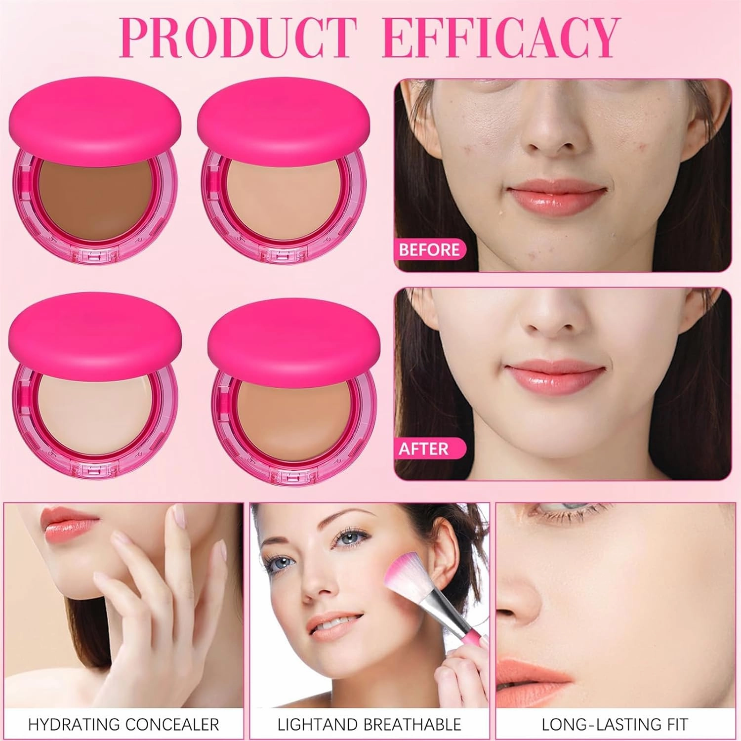 Peptide Bounce Balm Foundation, doll 10 peptide bounce balm Hydrating, Medium Buildable Coverage, Smooths Texture (01#)