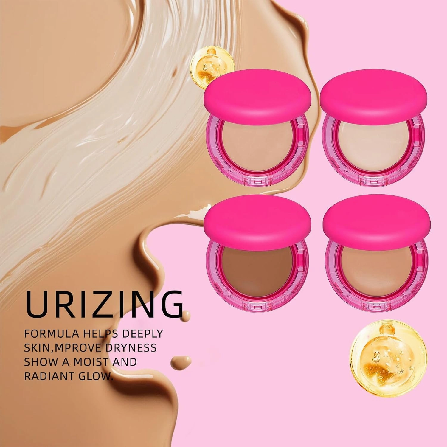 Peptide Bounce Foundation Hydrating,Foundation for Mature Skin, Vegan, Clean, Natural, Medium Buildable Coverage, Satin Finish (Light/Medium)