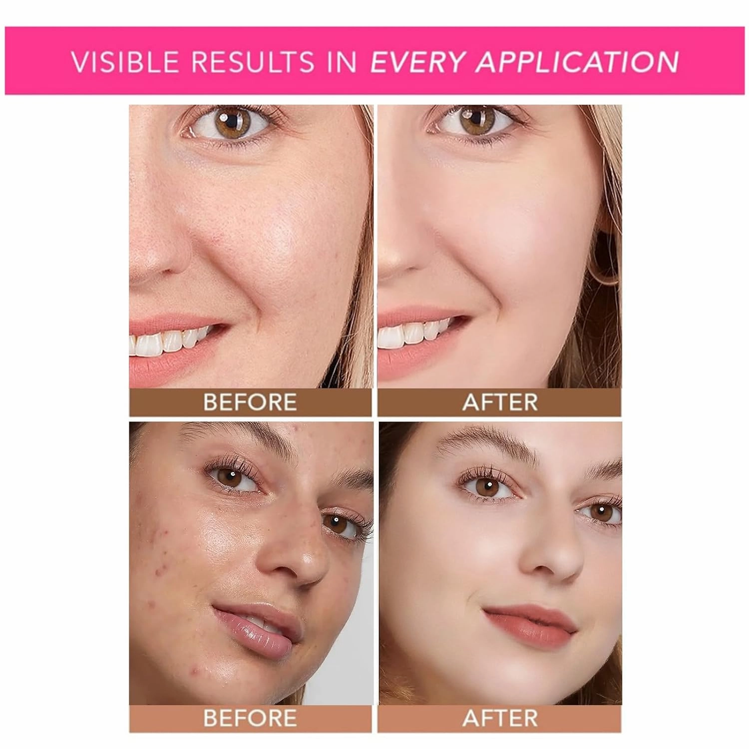 Peptide Bouncees Foundation for Mature Skin, Balm Foundation,Hydrating Age-Defying Makeup, All Skin Types (Natural, #)